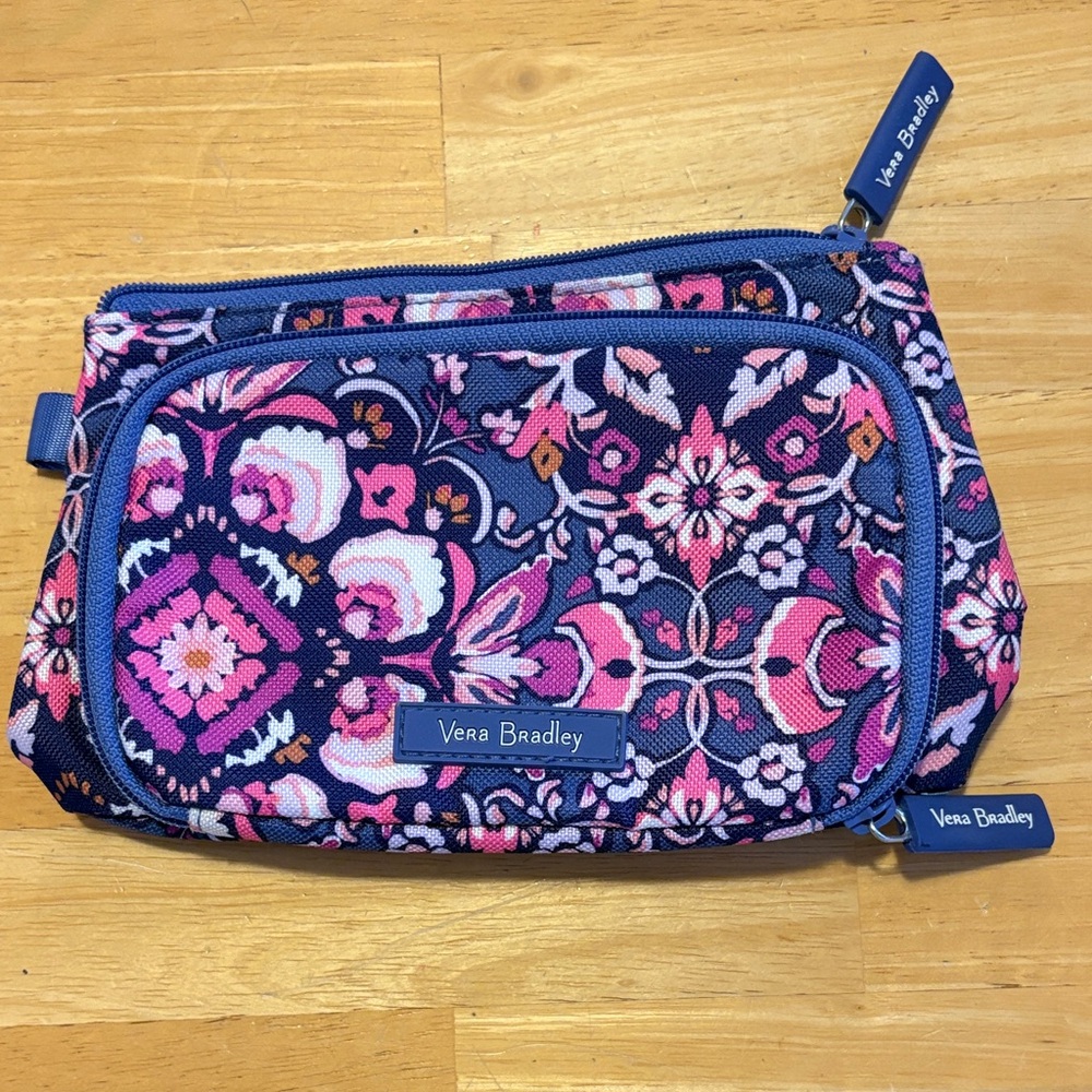 Vera Bradley Pink and Purple Floral Women's Cosmetic Bag